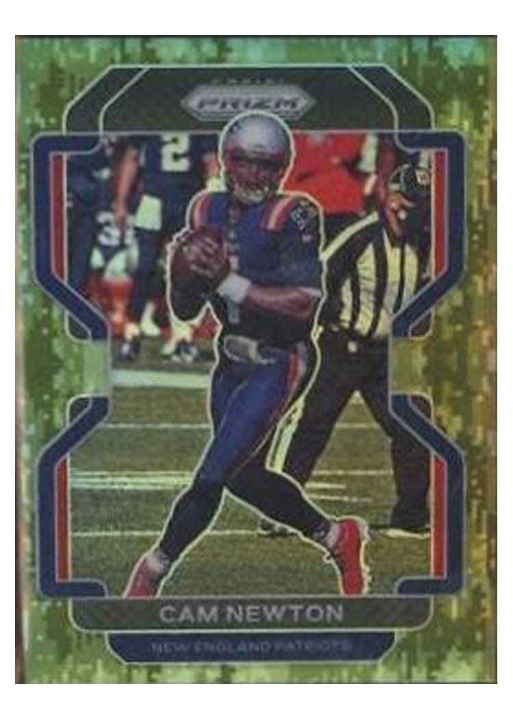 2021 Panini Prizm Base Set Cam Newton Forest Camo Prizm #96 card