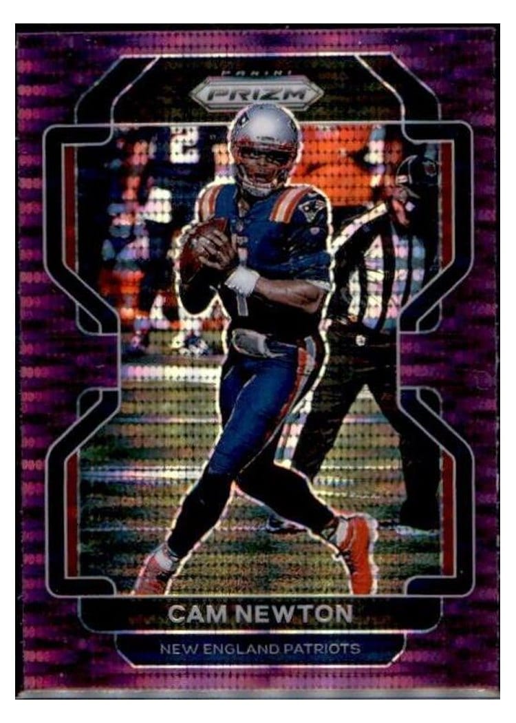 2021 Panini Prizm Base Set Cam Newton #96 card