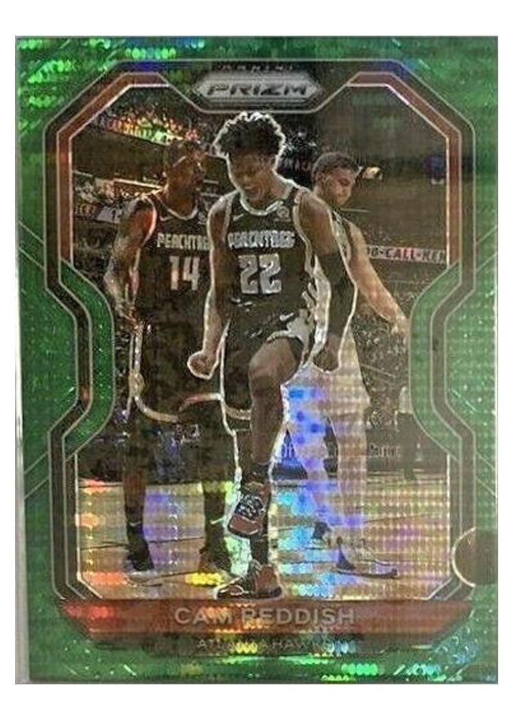 2020-21 Panini Prizm Base Set Cam Reddish Green Pulsar Prizm #169 card