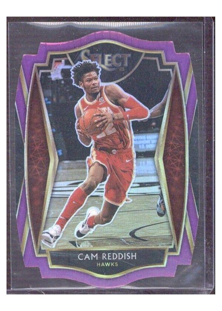 2020-21 Panini Select Base Set Cam Reddish Purple Prizm Die Cut #143 card