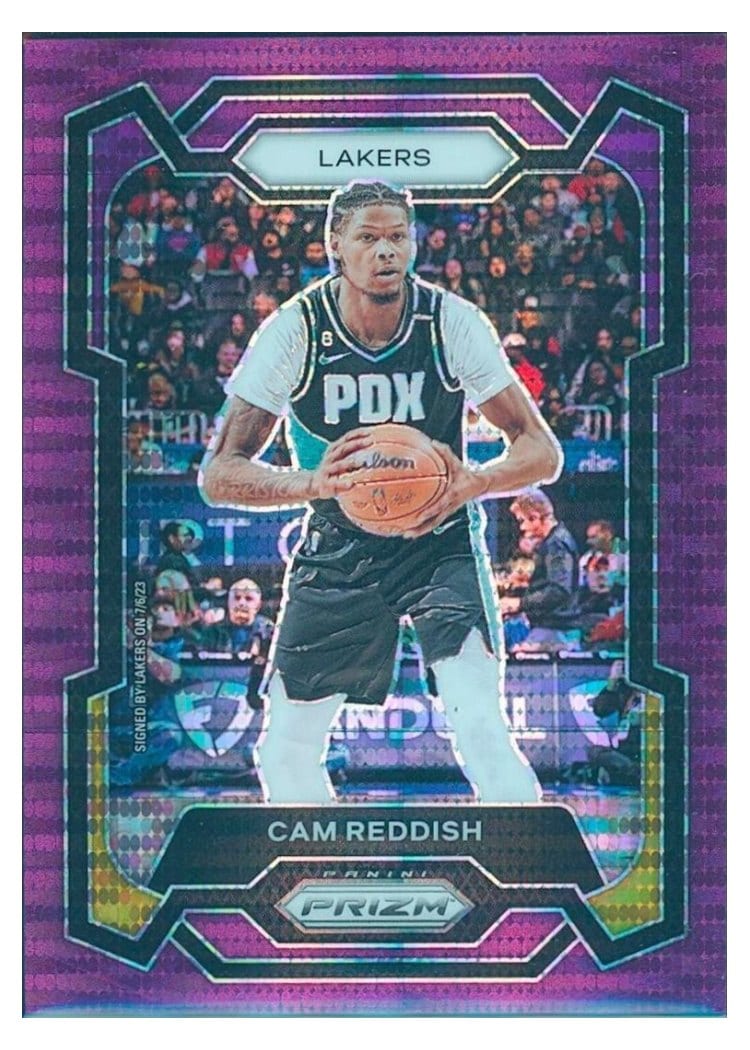 2023-24 Panini Prizm Base Set Cam Reddish Purple Pulsar #230 card