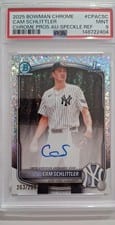 2025 Bowman Chrome Prospect Autograph Cam Schlittler #CPA-CSC card