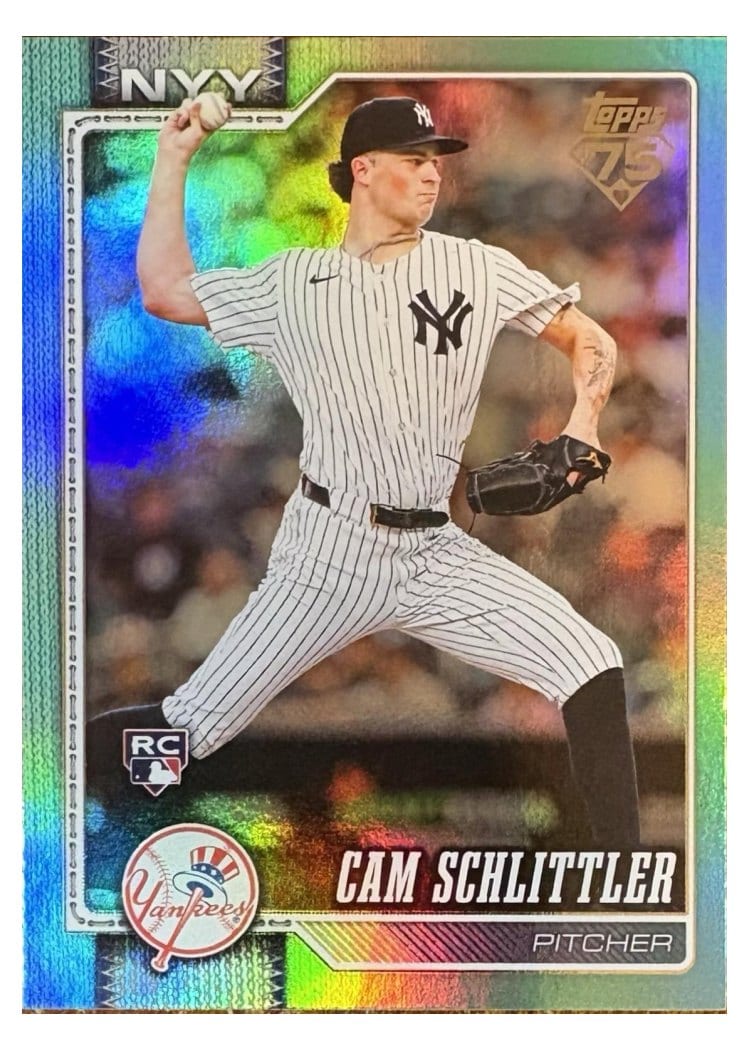 2026 Topps Cam Schlittler Aqua Rainbow #111 card