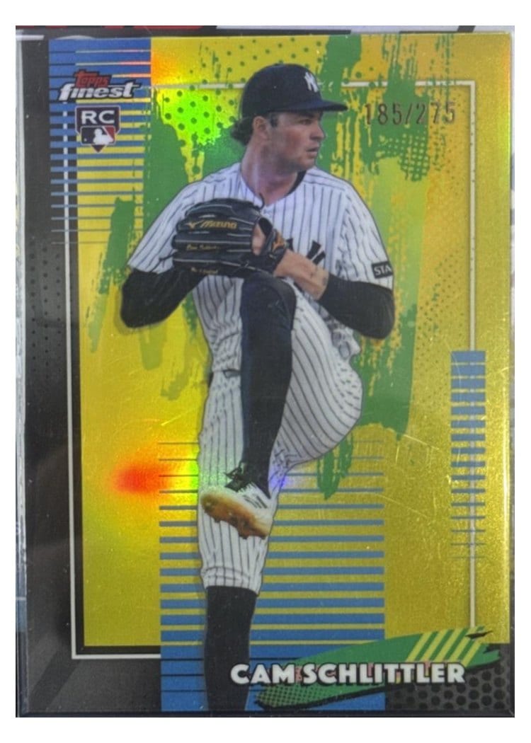 2026 Topps Finest Cam Schlittler Gold Refractor #89 card