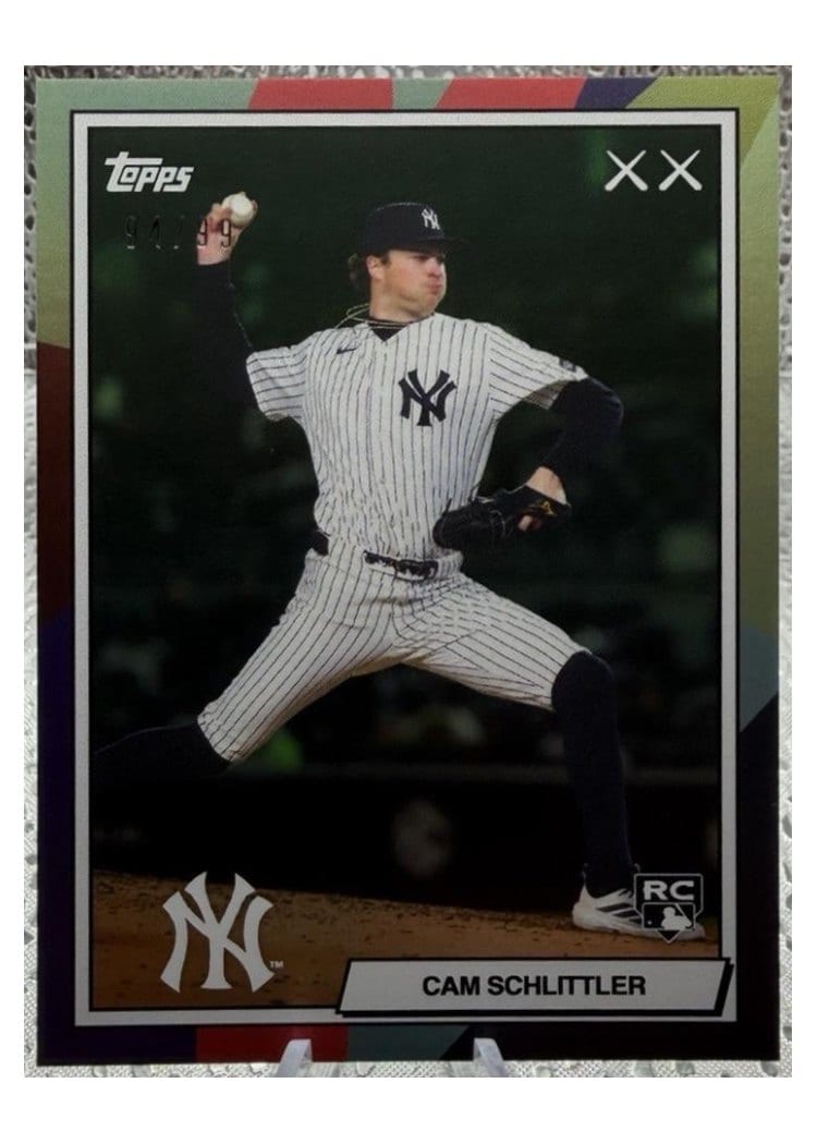 2026 Topps KAWS X MLB Cam Schlittler Green #11 card