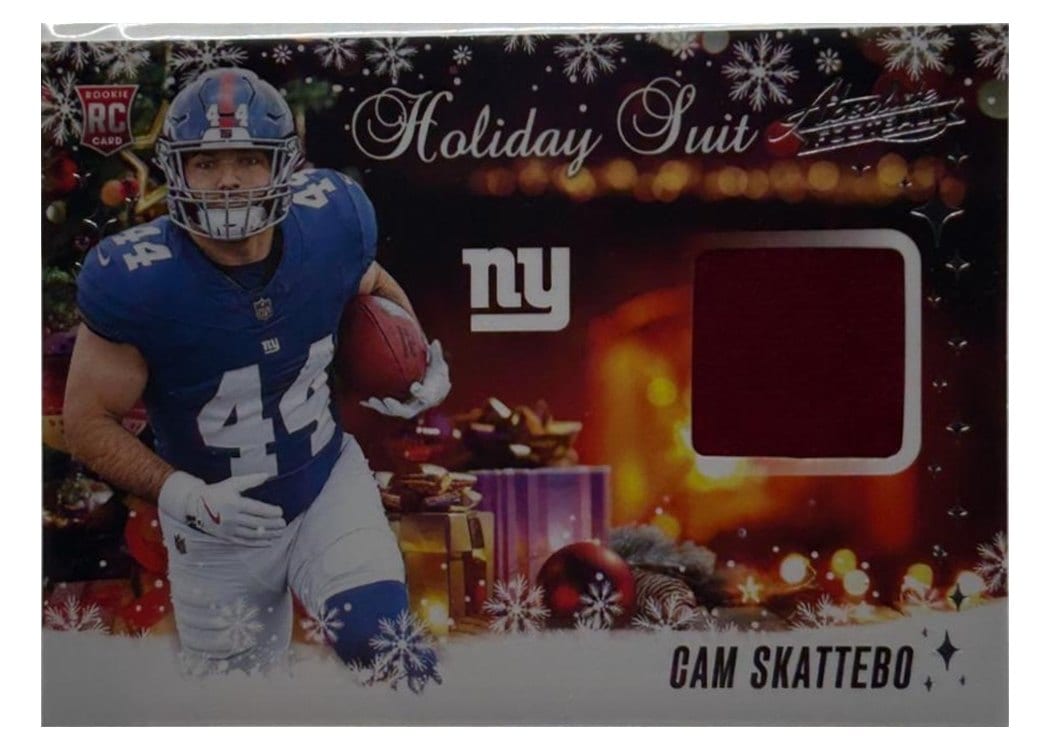 2025 Panini Absolute Holiday Suit Cam Skattebo #HS-CSO