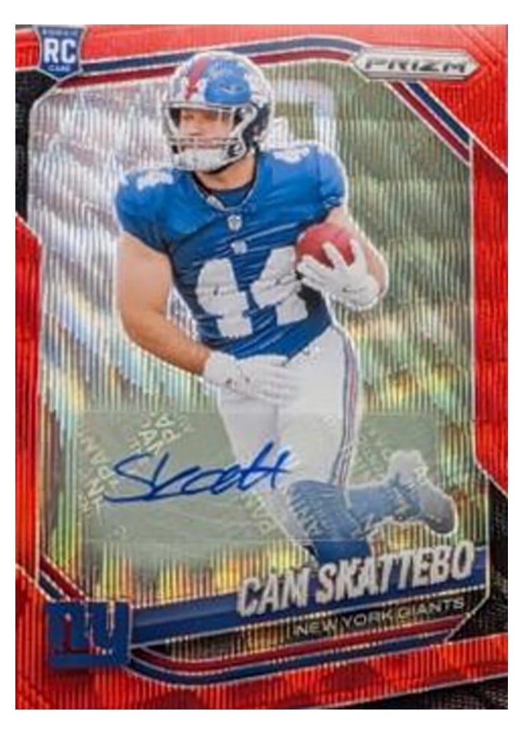 2025 Panini Prizm Base Set Cam Skattebo #363 card