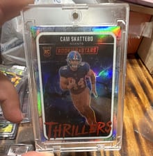 2025 Panini Rookies & Stars Thrillers Cam Skattebo #26 card