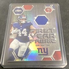 2025 Topps Chrome First Year Fabric Cam Skattebo #FYF-CS card