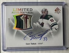 2021-22 SP Authentic Limited Autograph Material Cam Talbot #LAM-CT card