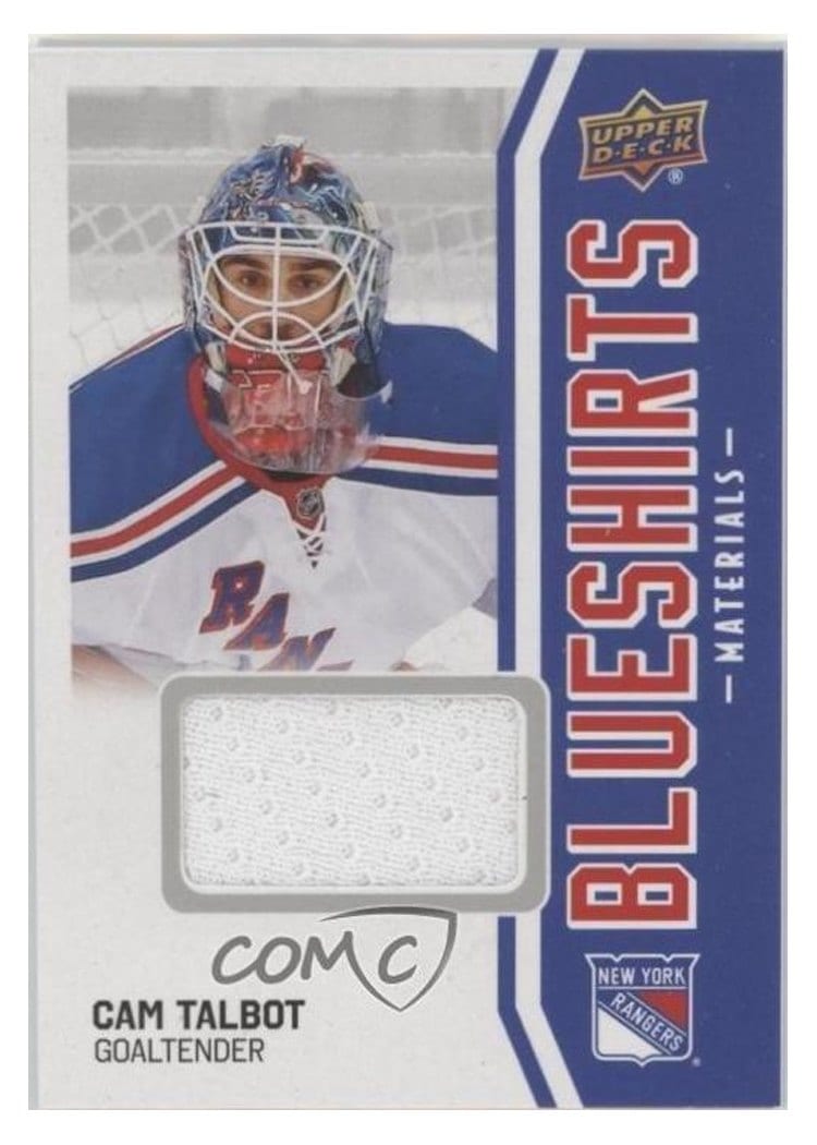 2025-26 Upper Deck New York Rangers Centennial Blueshirts Materials Cam Talbot #BSM-CT card