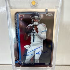 2025 Topps Chrome Rookies Autographs Cam Ward #RA-CWA