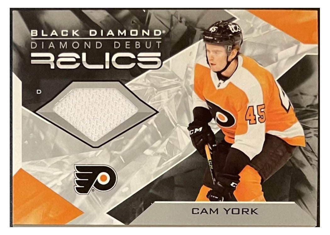 2021-22 Upper Deck Black Diamond Diamond Debut Relics Cam York #DD-CY card