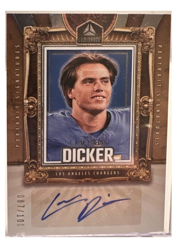 2024 Panini Luminance Portrait Signatures Cameron Dicker #PS-CDR card