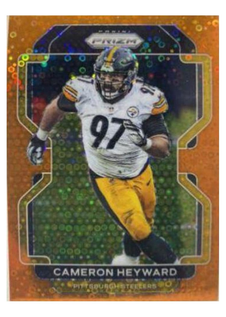 2021 Panini Prizm Base Set Cameron Heyward Orange Disco Prizm #254 card