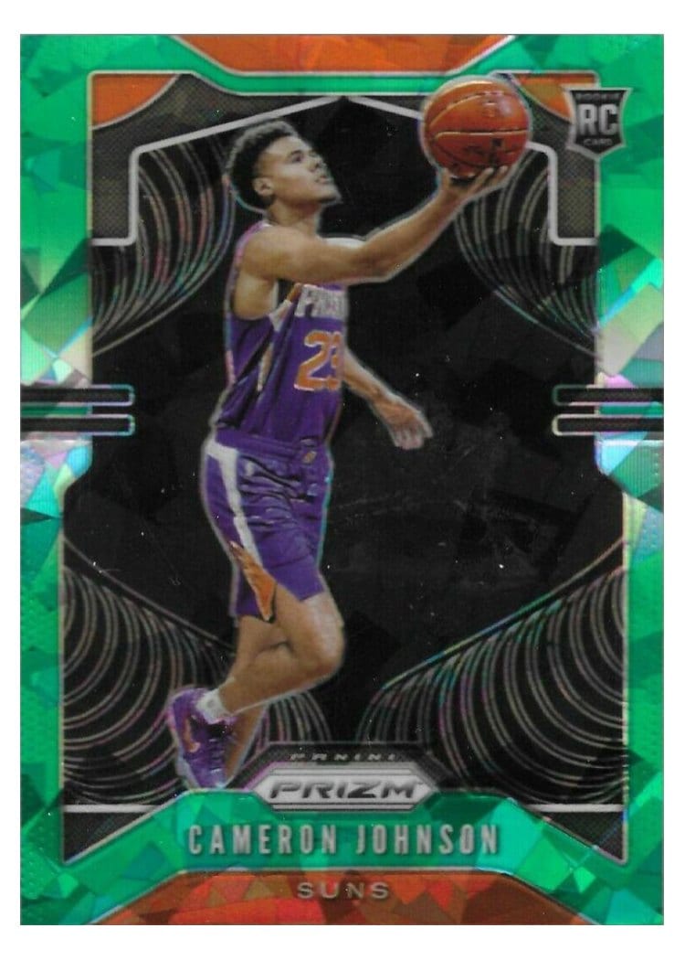 2019-20 Panini Prizm Base Set Cameron Johnson Green Ice Prizm #257 card