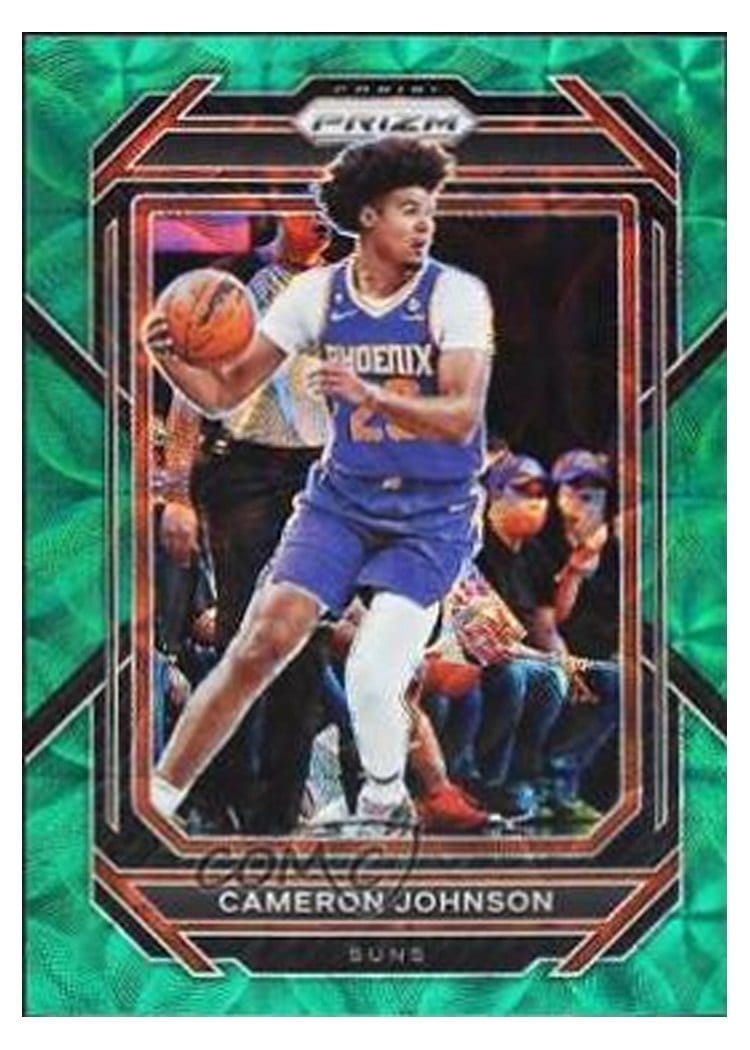 2022-23 Panini Prizm Base Set Cameron Johnson Choice Green Prizm #126 card