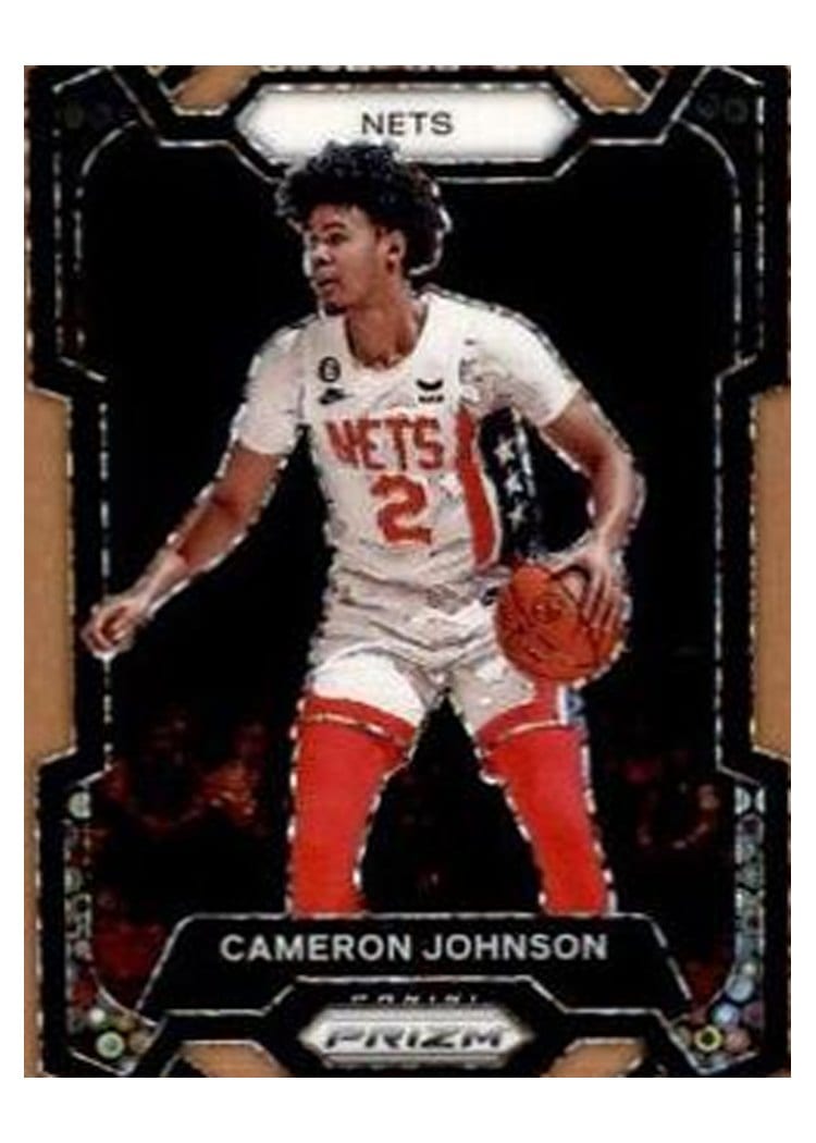 2023-24 Panini Prizm Base Set Cameron Johnson Fast Break Bronze #222 card