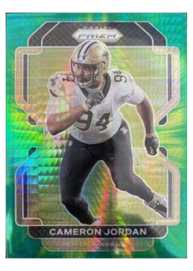 2021 Panini Prizm Base Set Cameron Jordan Hyper Prizm #306 card