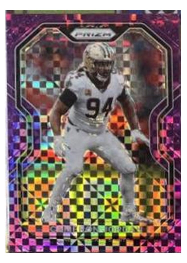 2021 Panini Prizm Base Set Cameron Jordan Purple Power Prizm #306 card