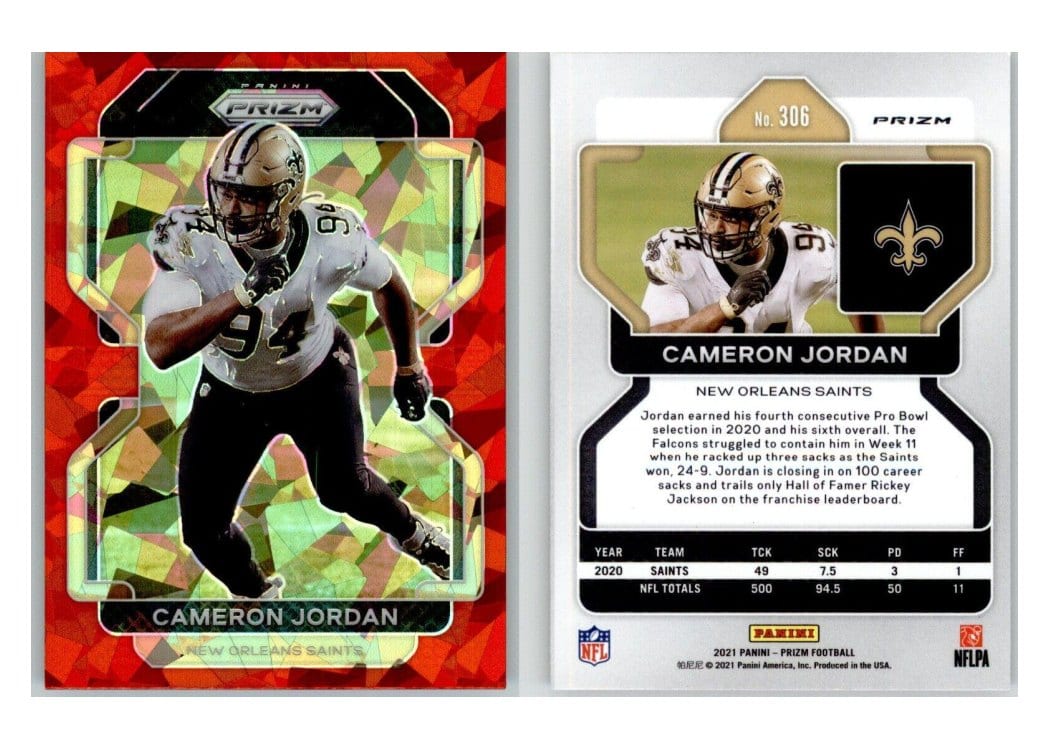 2021 Panini Prizm Base Set Cameron Jordan #306 card
