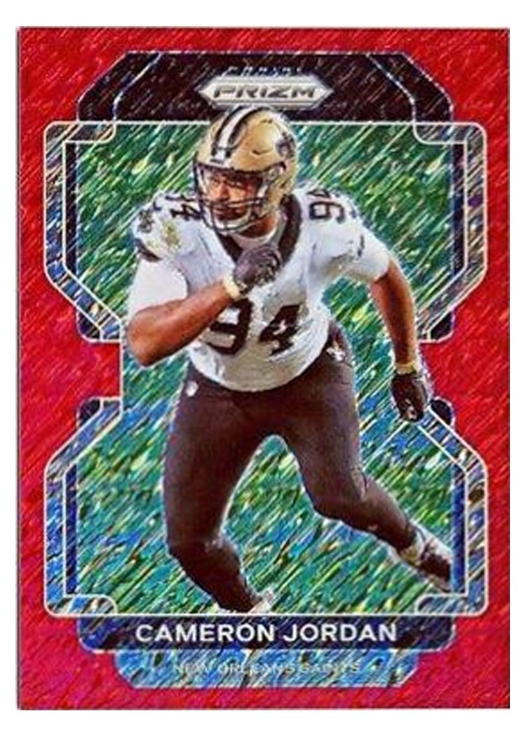 2021 Panini Prizm Base Set Cameron Jordan Red Shimmer #306 card