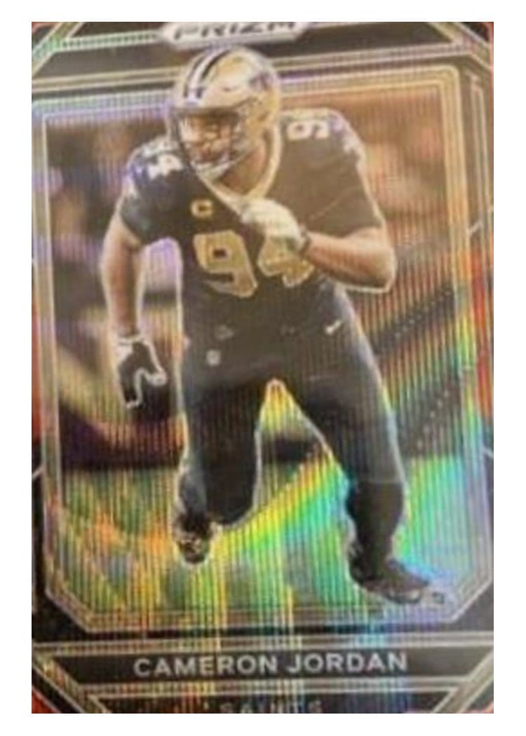 2022 Panini Prizm Base Set Cameron Jordan Red Wave #213 card