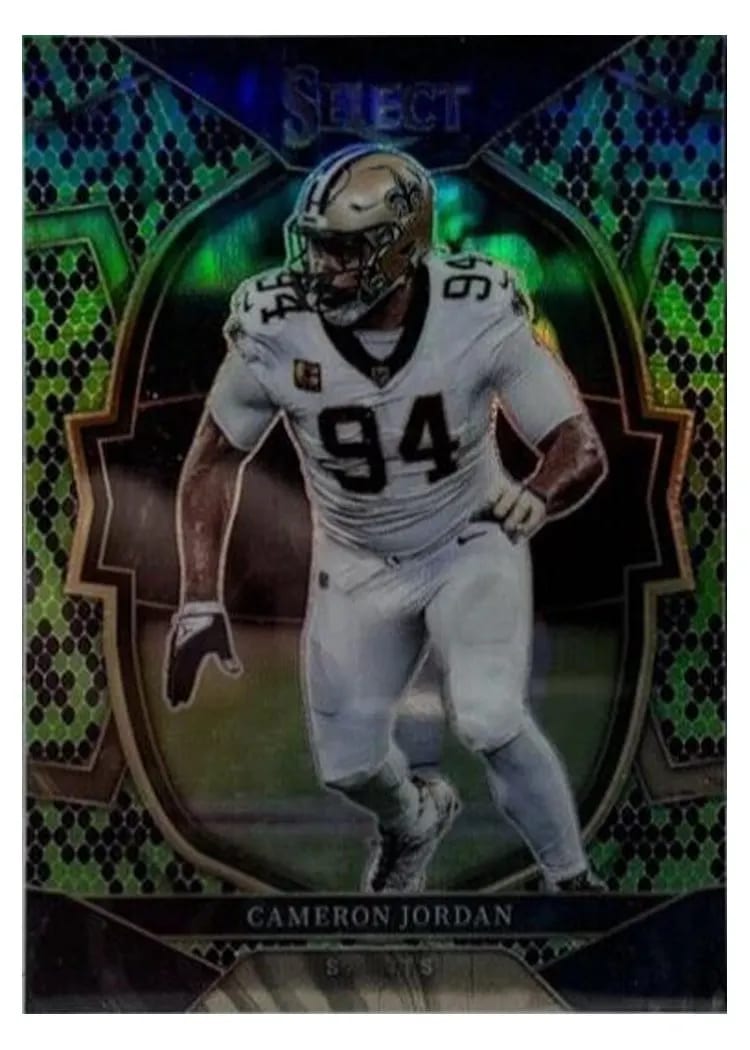 2022 Panini Select Base Set Cameron Jordan Green Black Snakeskin #31