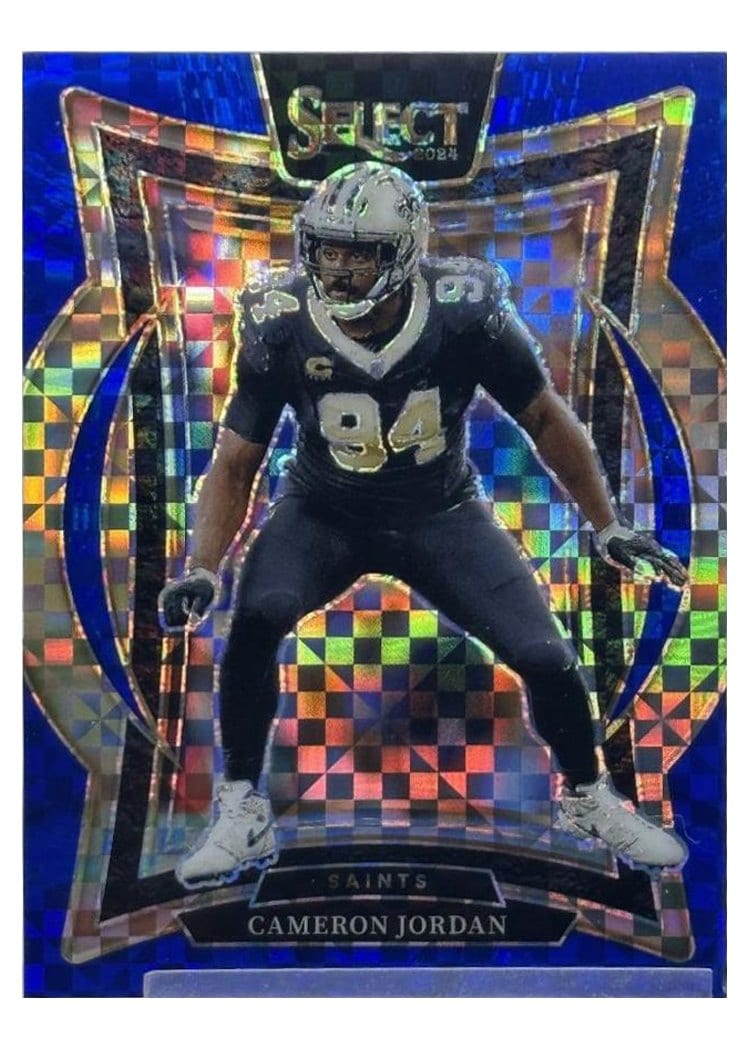 2024 Panini Select Base Set Cameron Jordan Blue Prizm #16 card