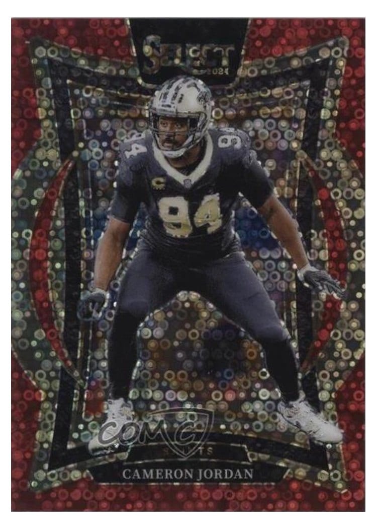 2024 Panini Select Base Set Cameron Jordan Red Disco Prizm #16 card