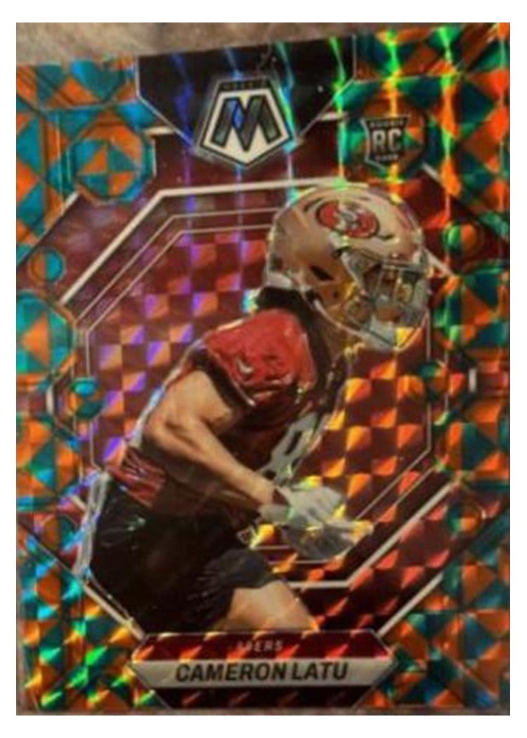 2023 Panini Mosaic Base Set Cameron Latu Tessellation #295 card