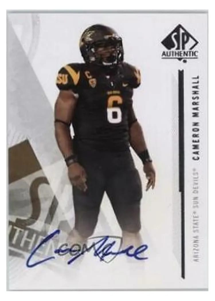 2013 SP Authentic Cameron Marshall Autograph #16