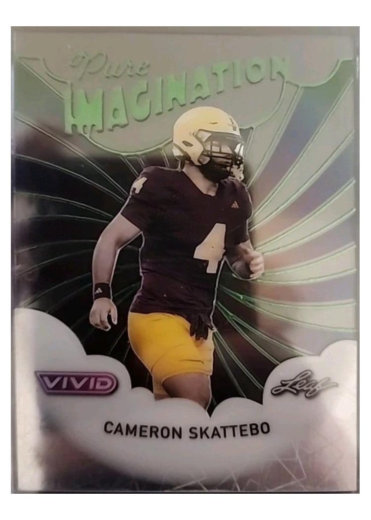 2025 Leaf Vivid Pure Imagination Cameron Skattebo #PB-5 card