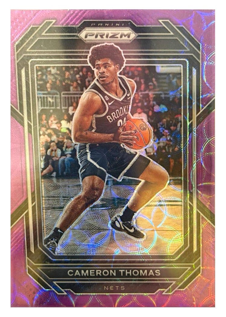2022-23 Panini Prizm Base Set Cameron Thomas Purple Pulsar Prizm #20 card