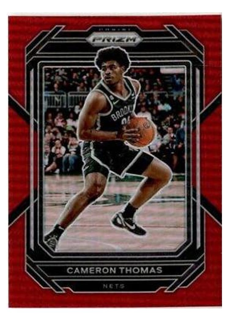2022-23 Panini Prizm Base Set Cameron Thomas Red Prizm #20 card