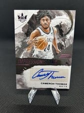 2024-25 Panini Court Kings Impressionist Ink Autographs Cameron Thomas #II-THM card
