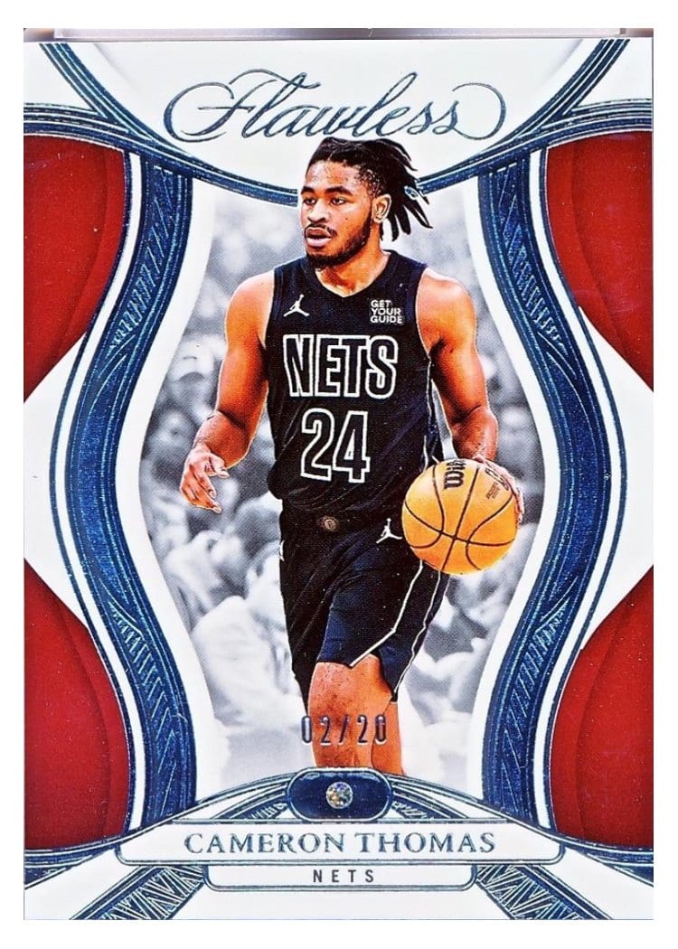 2024-25 Panini Flawless Base Gems Cameron Thomas #44 card