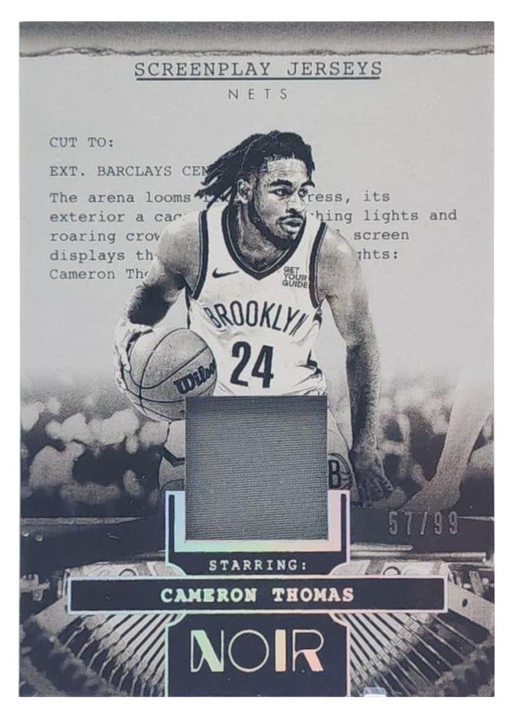 2024-25 Panini Noir Screenplay Jerseys Set Cameron Thomas #23 card