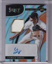 2022 Panini Select Rookie Jersey Autographs Camilo Doval #RJA-CD card