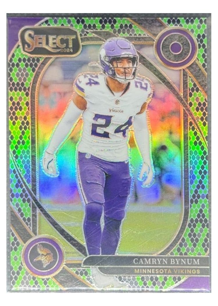 2024 Panini Select Base Set Camryn Bynum Green Black Snakeskin Prizm #234 card