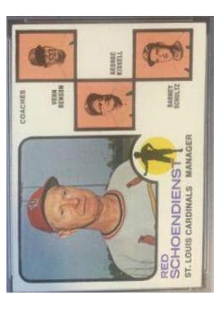 1973 Topps Cardinals Field Leaders Dark Pale Background #497 card
