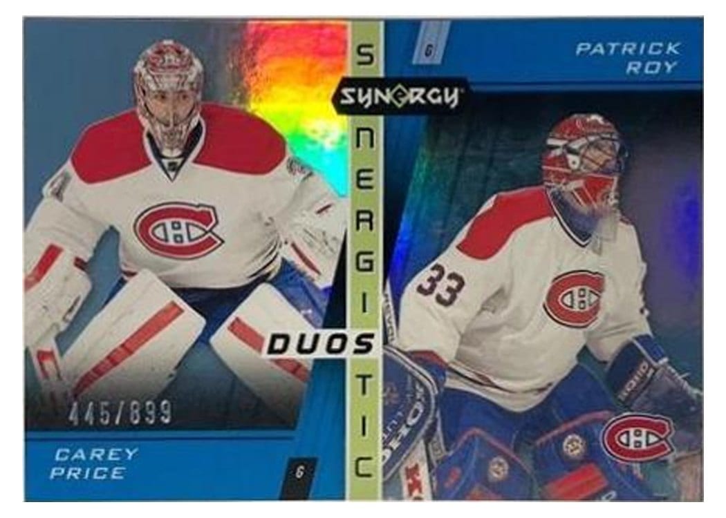2021-22 Upper Deck Synergy Synergistic Duos Carey Price/Patrick Roy #SD-8* card