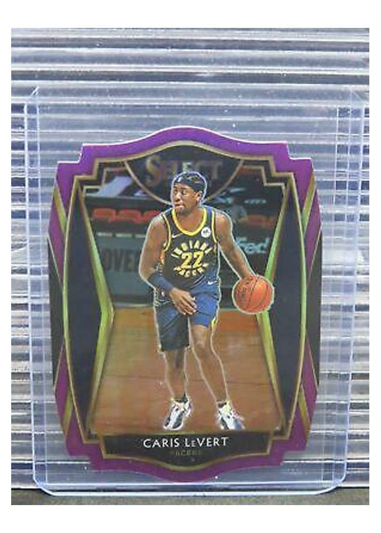 2020-21 Panini Select Base Set Caris LeVert Purple Prizm Die Cut #163 card