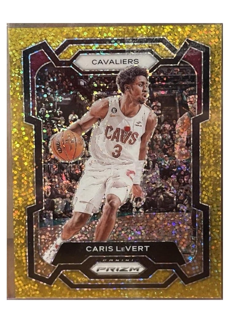 2023-24 Panini Prizm Base Set Caris LeVert Gold Sparkle #253 card