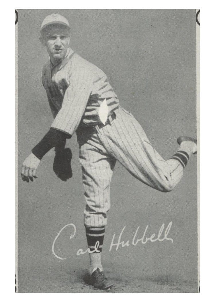 1948 Baseball's Great Hall of Fame Exhibits Carl Hubbell card
