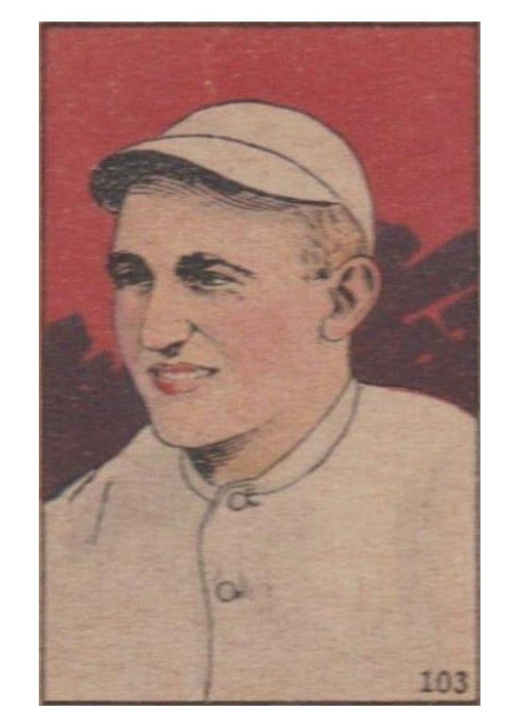 1919 W514 Carl Mays Hand Cut #103 card