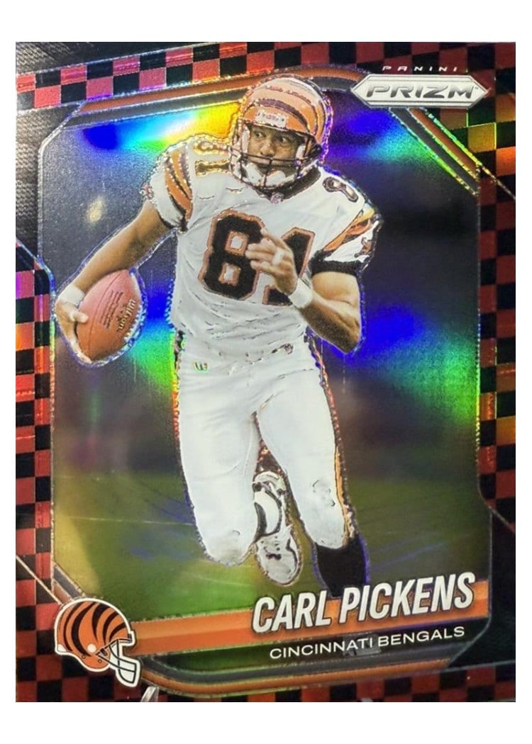 2025 Panini Prizm Base Set Carl Pickens Black Red Checker #152 card
