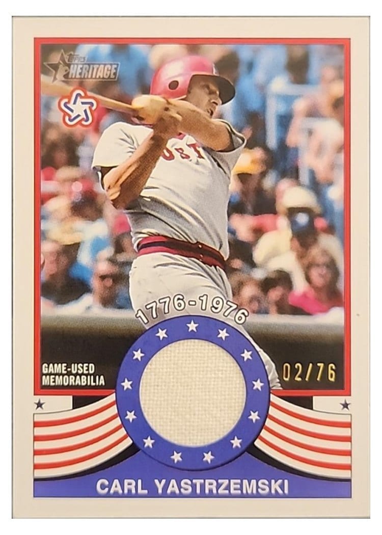 2025 Topps Heritage Bicentennial Relics Carl Yastrzemski #BR-CY card