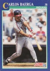 1991 Score Base Set Carlos Baerga #74 card
