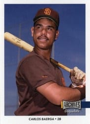 2017 Topps Archives Snapshots Base Set Carlos Baerga #AS-CB card
